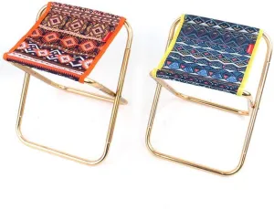 Aluminum Alloy Mini Portable Barbecue Fishing Chair Outdoor Folding Lightweight Folding Stool,600D Oxford Cloth with Carry Bag