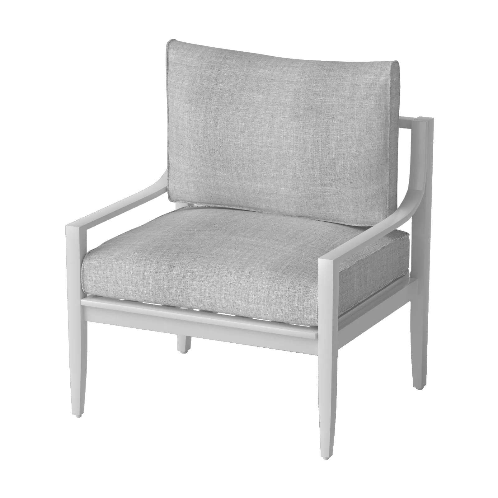 Aluminum Outdoor Armchair Conversation Dining Chair with Waterproof Thick Cushions High Density Foam All-Weather for Balcony, Deck, Patio, Garden, Poolside, Backyard