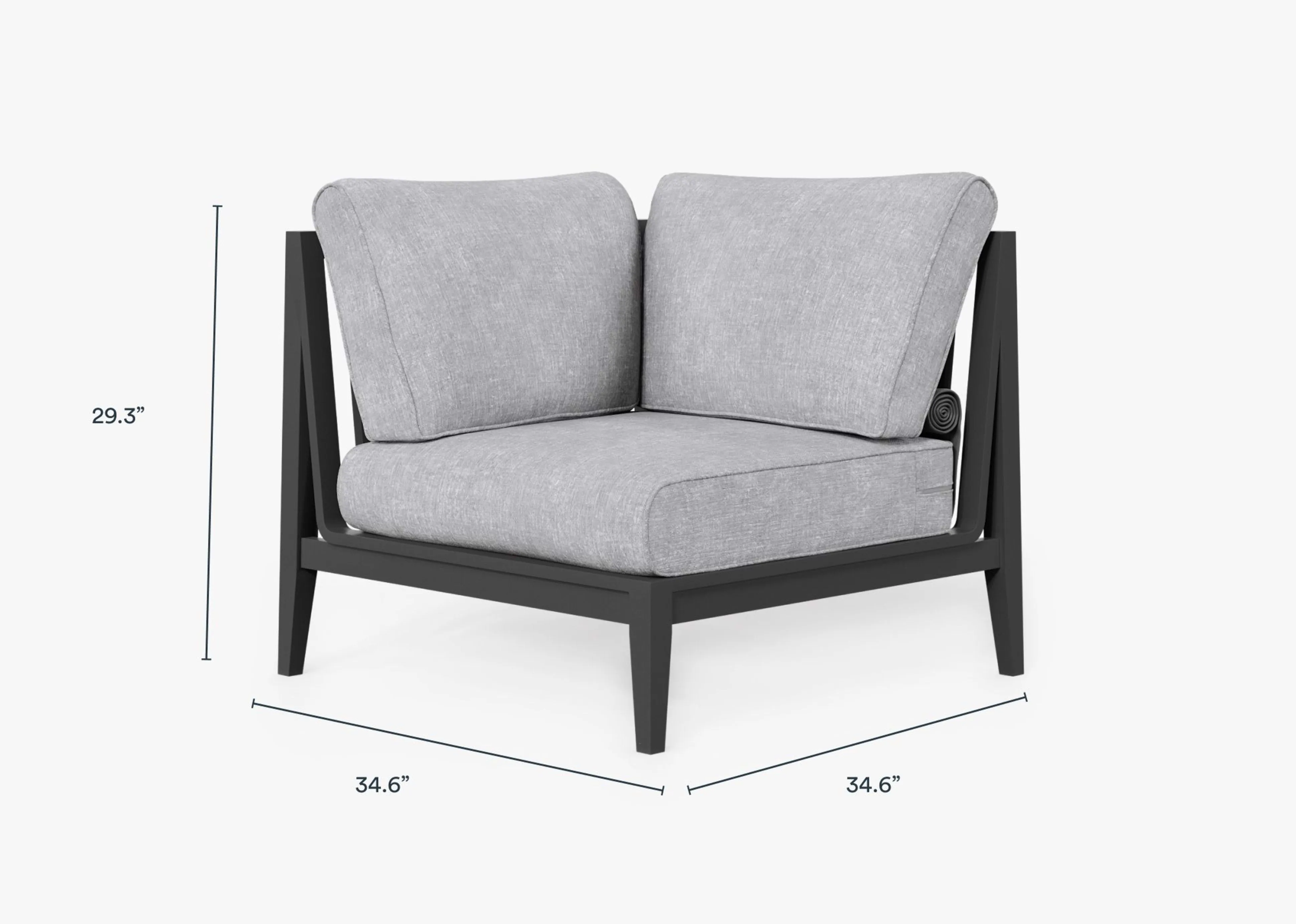 Aluminum Outdoor Left Sectional Chair By Outer