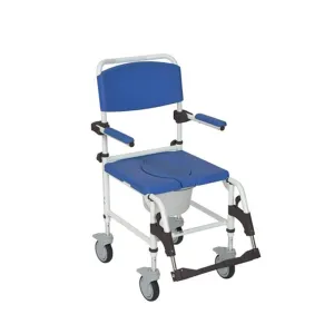 Aluminum Shower Commode Transport Chair - 1 Each
