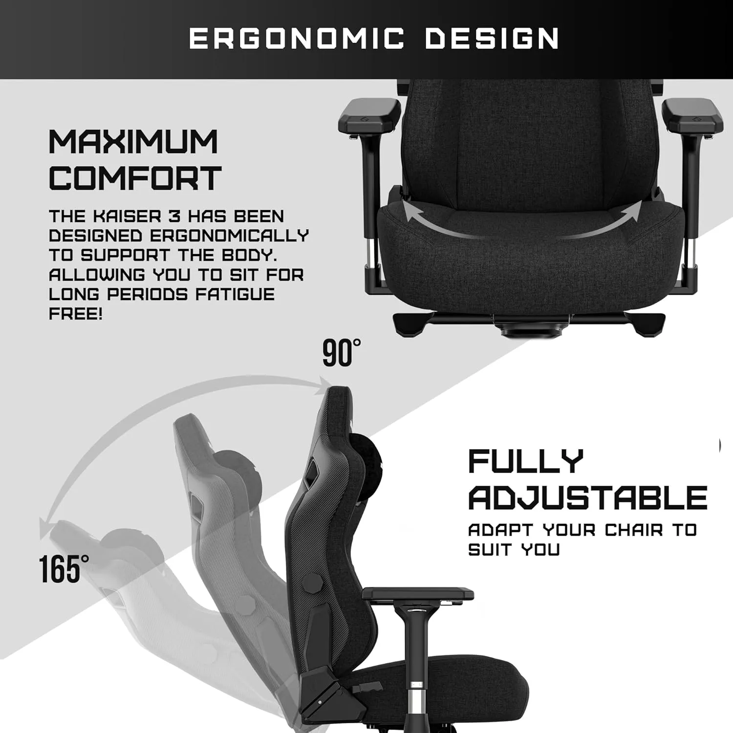 Anda Seat Kaiser 3 Pro Large Gaming Chair for Adults - Ergonomic Pink PVC Leather Gaming Seat with 5D Armrest, Comfortable Office Chair with Lumbar Support - Heavy Duty Wide Computer Seat