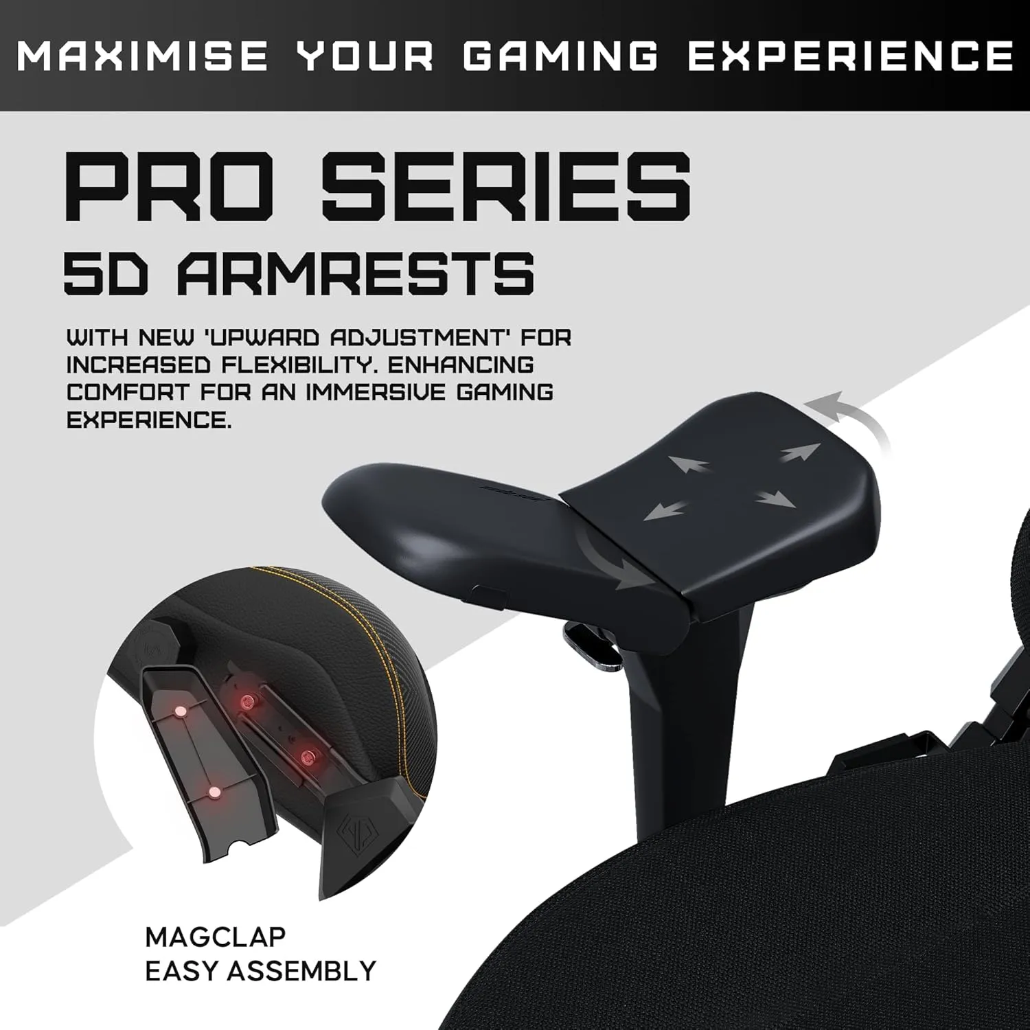 Anda Seat Kaiser 3 Pro Large Gaming Chair for Adults - Ergonomic Pink PVC Leather Gaming Seat with 5D Armrest, Comfortable Office Chair with Lumbar Support - Heavy Duty Wide Computer Seat