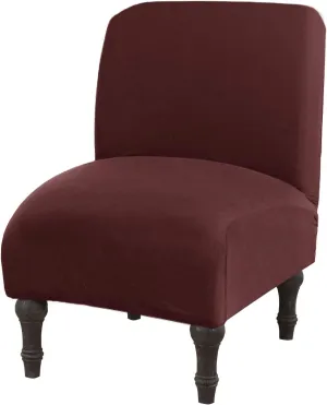 Armless Accent Chair Cover, Large Size Armless Slipper Chair Slipcover, Stretch Universal Thin Fabric Living Room Chair Cover Furniture Protector Removable Washable for Home Hotel Living Room (Coffee)