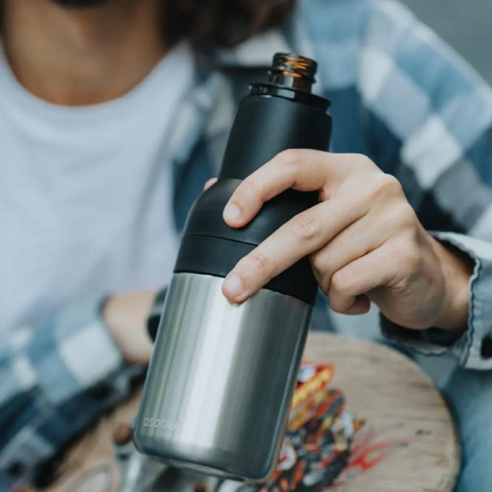 Asobu Frosty Beer Holder 2 Go Vacuum Insulated Double Walled Stainless Steel Beer Can and Bottle Cooler with Beer Opener Eco Friendly and Bpa Free (Silver)