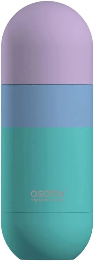 Asobu Orb Stainless Steel Double Wall Insulated Travel Water Bottle – Lid Doubles as a Cup 14 Ounce (Red)