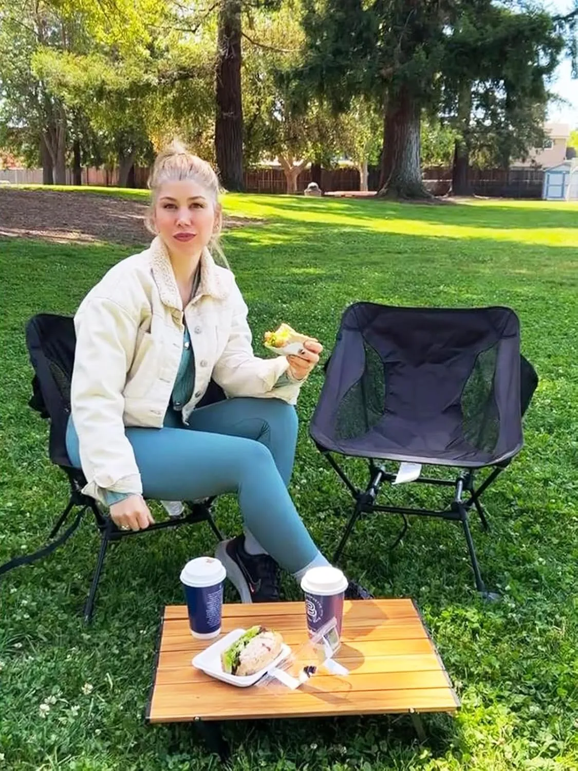 ATEPA Backpacking Chair, Ultralight Folding Portable Small Camping Chairs for Adults Compact Foldable Beach Seat with Anti-Sinking Feet & Aluminum Frame for Outdoor Hiking Travel Fishing