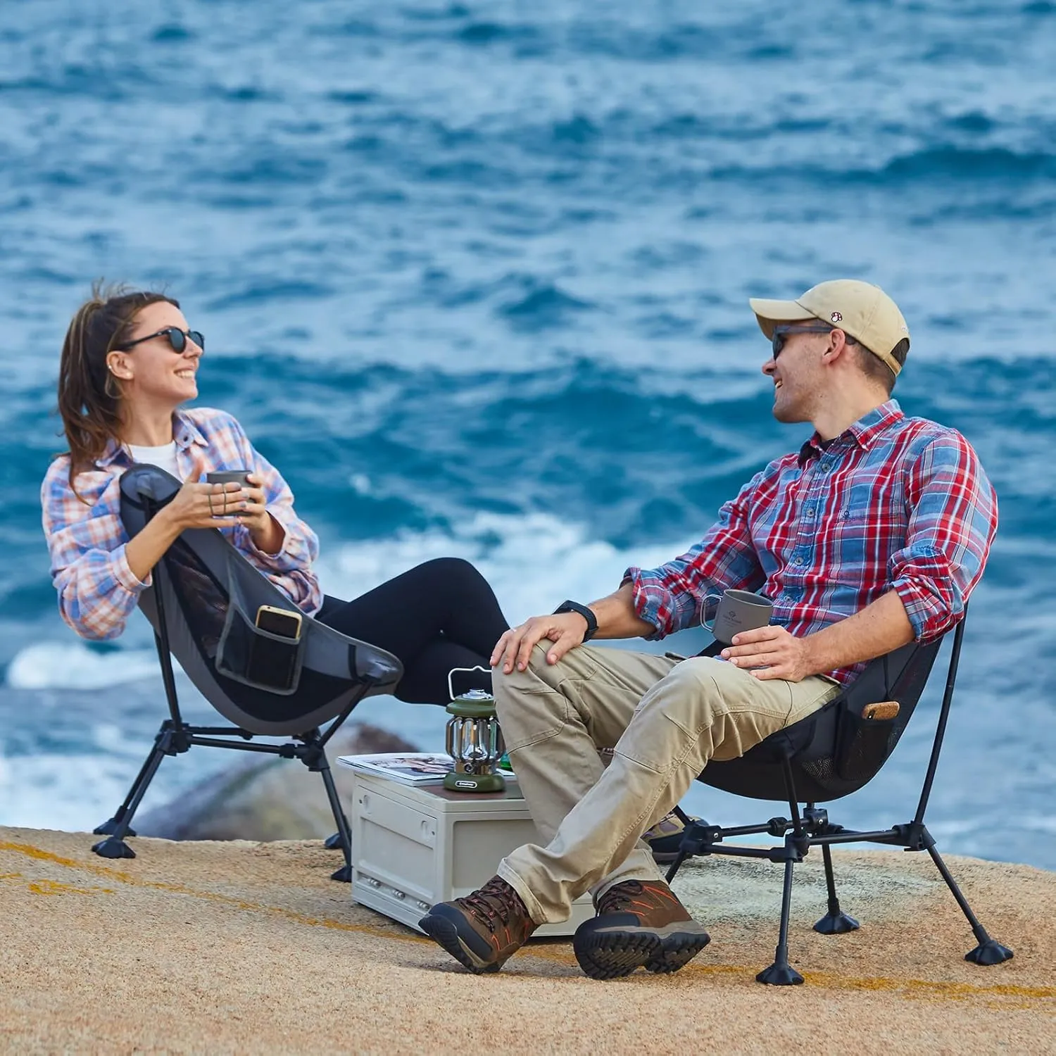 ATEPA Backpacking Chair, Ultralight Folding Portable Small Camping Chairs for Adults Compact Foldable Beach Seat with Anti-Sinking Feet & Aluminum Frame for Outdoor Hiking Travel Fishing