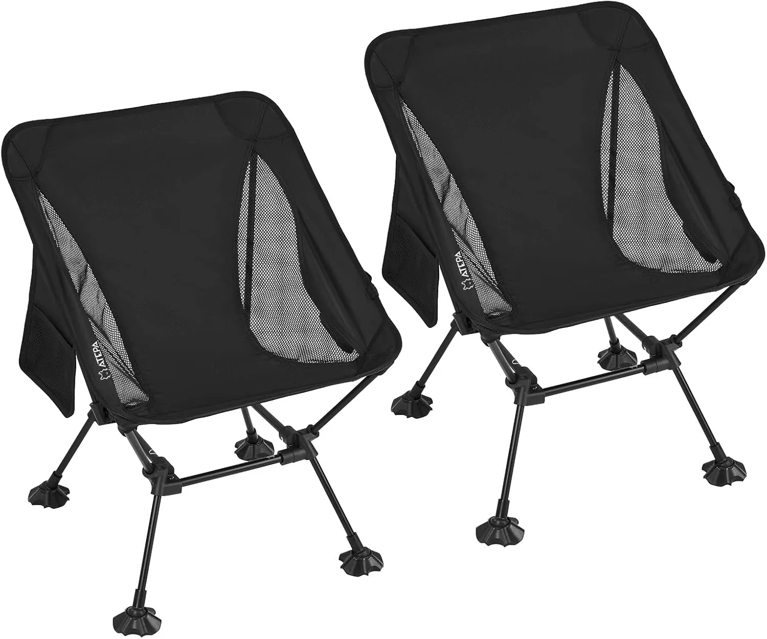 ATEPA Backpacking Chair, Ultralight Folding Portable Small Camping Chairs for Adults Compact Foldable Beach Seat with Anti-Sinking Feet & Aluminum Frame for Outdoor Hiking Travel Fishing