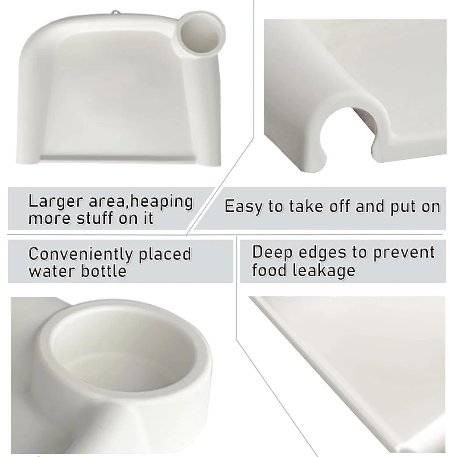Baby Dining Tray Compatible with Inglesina Fast Table Chair Silicone Baby Feeding Tray for Clip-On Fast Table Chair Dishwasher Safe BPA Free Silicone Removable Dining Tray Accessory -White