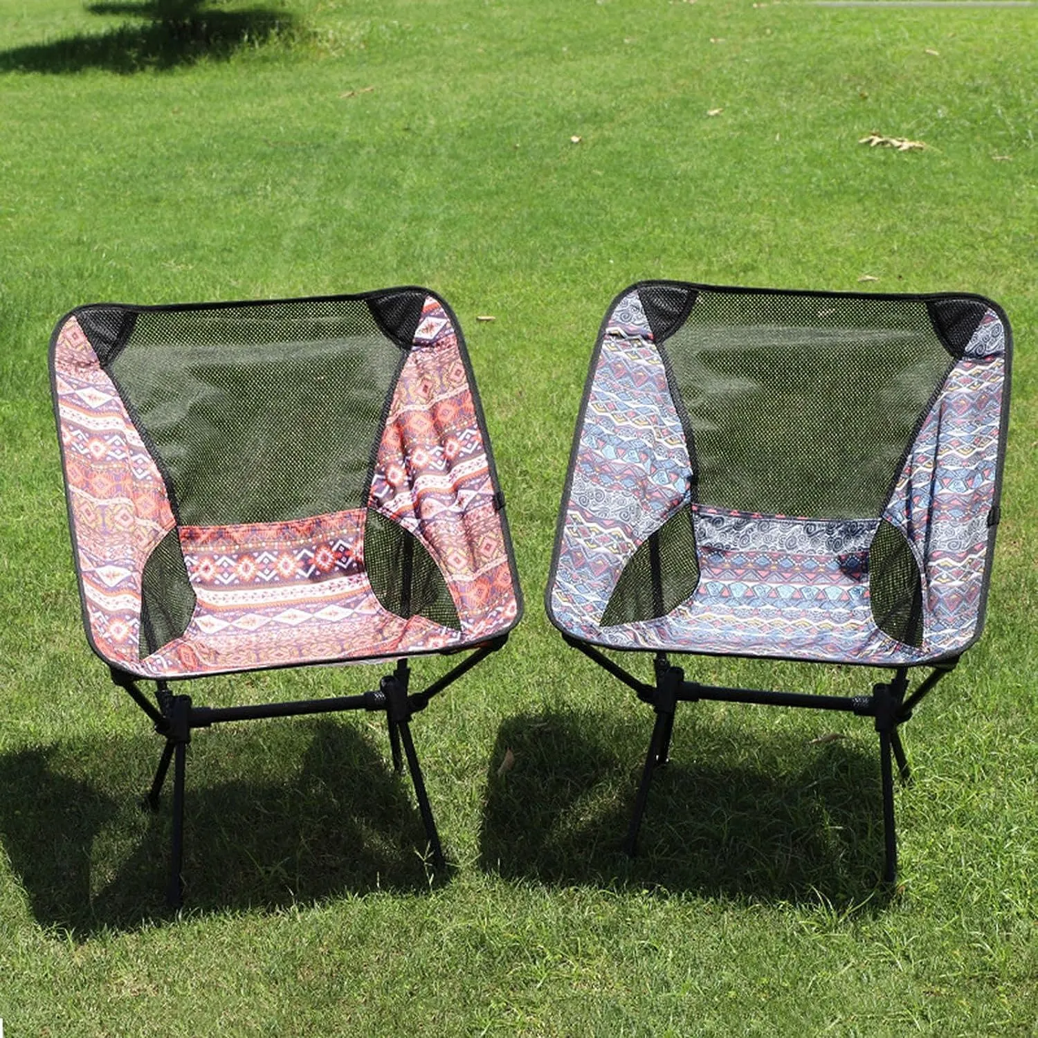 Backpacking Chair Breathable Mesh Design Camping Chair, Ultra-Light Aviation Aluminum Alloy Folding Chair, Beach Chair with Carrying Bag Foldable Chair
