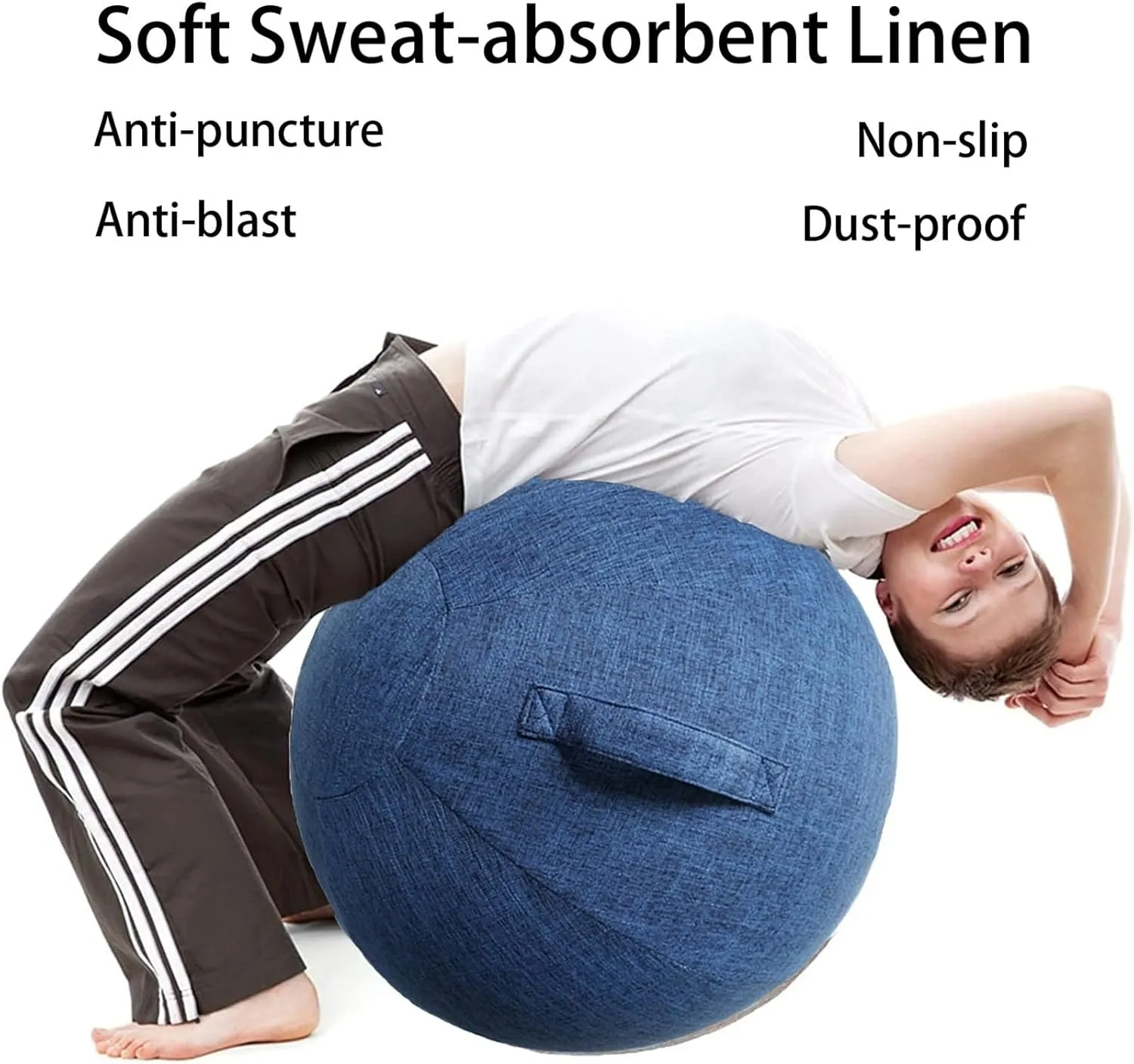Balance Ball Cover Exercise Ball Cover Sitting Ball Cover Yoga Ball Accessories Sitting Ball Chair Protection for Fitness Yoga Ball Gym Training Foldable Lightweight(no Ball)
