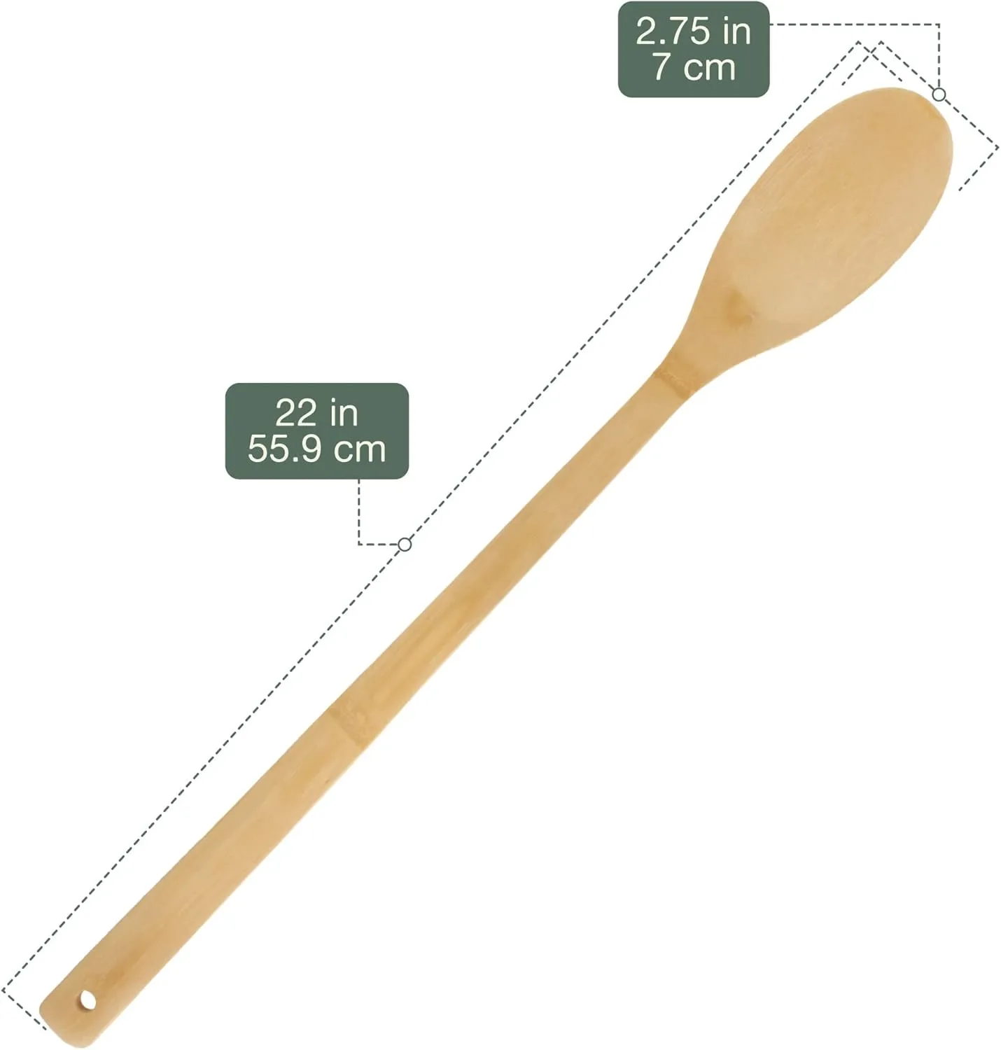 Bamboo Serving/Cooking Utensils - B24-22" Cooking Spoon - 5 Pieces