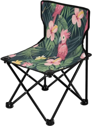 Banana Leaf Portable Outdoor Folding Chair Anti-Slip Padded Oxford Cloth Stool Camping Chair Small for Beach Hiking Fishing Gardening Quad Camp Chair