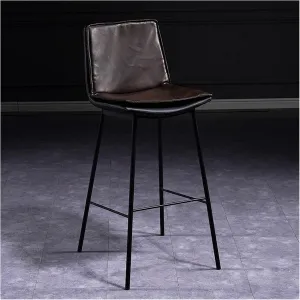 Bar Chairs Modern Adjustable Lift Swivel Bar Stool PU Leather Chair Counter Height Bar Stool with Armrest and Footrest 2 Pack Bar Stools with Back(C)
