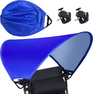 Beach Chair Canopy Foldable Chair Umbrella Sun Shade Attachment for Beach Camping Fishing Lounge Tanning Zero Gravity Chair