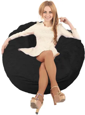 Bean Bag Chair Cover (No Filler), 3ft Fluffy Washable Large Bean Bag Chairs Cover for Adults for Living Room Bedroom Furniture