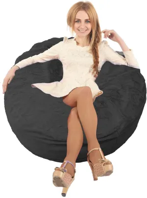 Bean Bag Chair Cover (No Filler), 3ft Fluffy Washable Large Bean Bag Chairs Cover for Adults for Living Room Bedroom Furniture