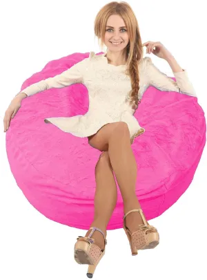 Bean Bag Chair Cover (No Filler), 3ft Fluffy Washable Large Bean Bag Chairs Cover for Adults for Living Room Bedroom Furniture