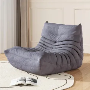 Bean Bag Chair for Adults & Kids, Giant Memory Foam Sofa with Ergonomic Curve, Lazy Floor Sofa, Fireside Chair for Living Room, Gaming Room,Bedroom,Reading Nook - Soft Plush Velvet Cover