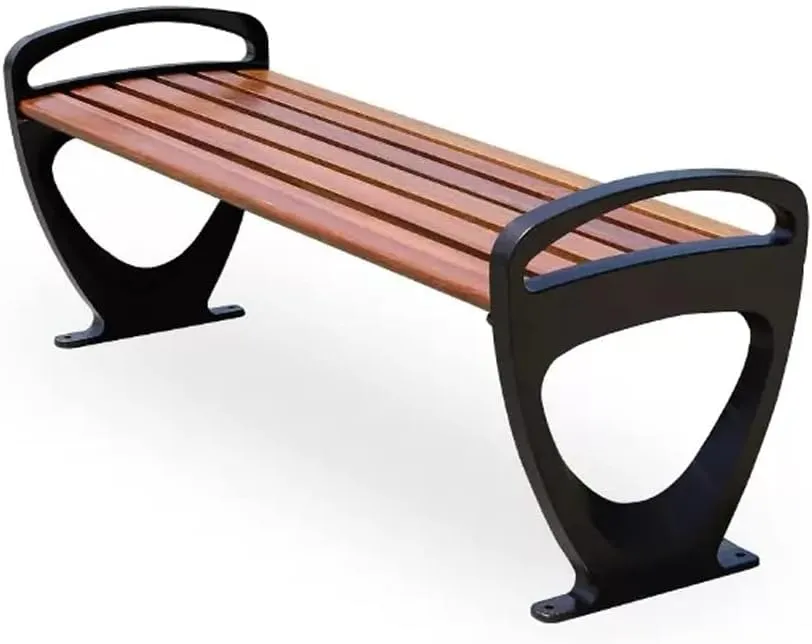Bench Outdoor Garden Solid Wood Park Chair Outdoor Commercial Pineapple Grid Bench Open-air Pastoral Cast Aluminum Leisure Back Seat Outdoor Garden Bench(B)