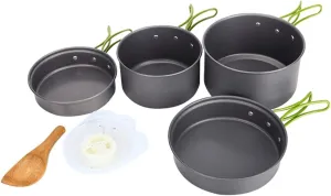 BESPORTBLE 2-3 Person Camping Cookware Set Portable Soup Pot Pan Kit for Outdoor Cooking