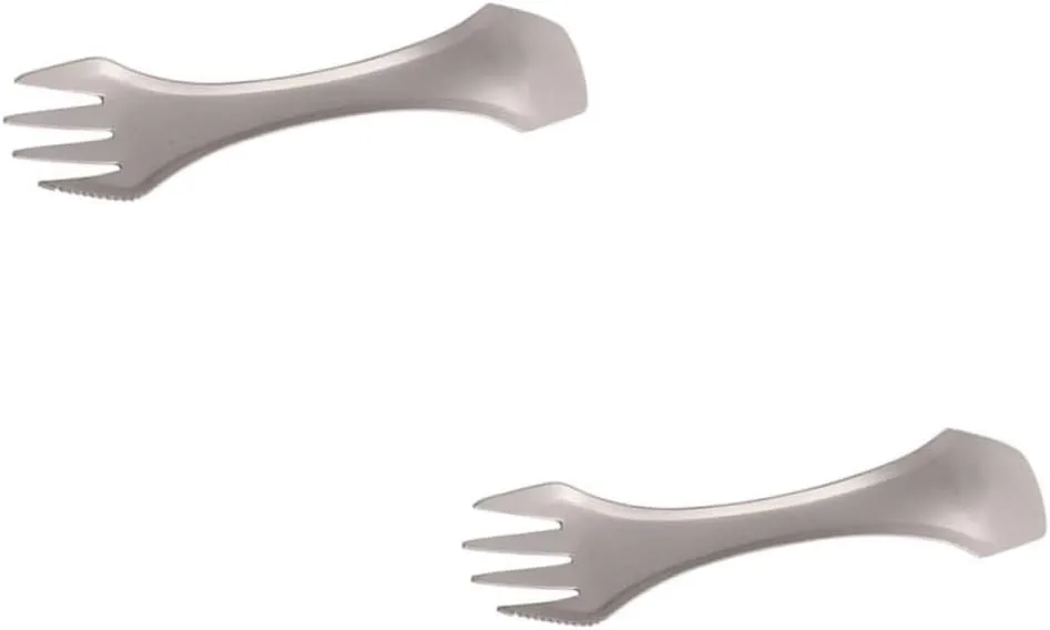 BESPORTBLE 2pcs Camping Cookware Set Lightweight Titanium Spoon Fork Outdoor Tableware