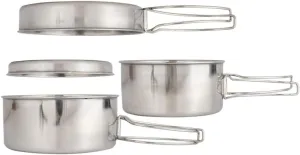 BESPORTBLE 4-Piece Camping Pot Set Portable Cooking Pan Outdoor Cooking Pan for Hiking BBQ Outdoor Activities