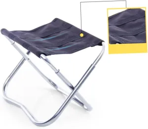 BESPORTBLE Aluminum Alloy Outdoor Folding Stool Compact Camping Chair for Fishing BBQ Portable Rest Seat
