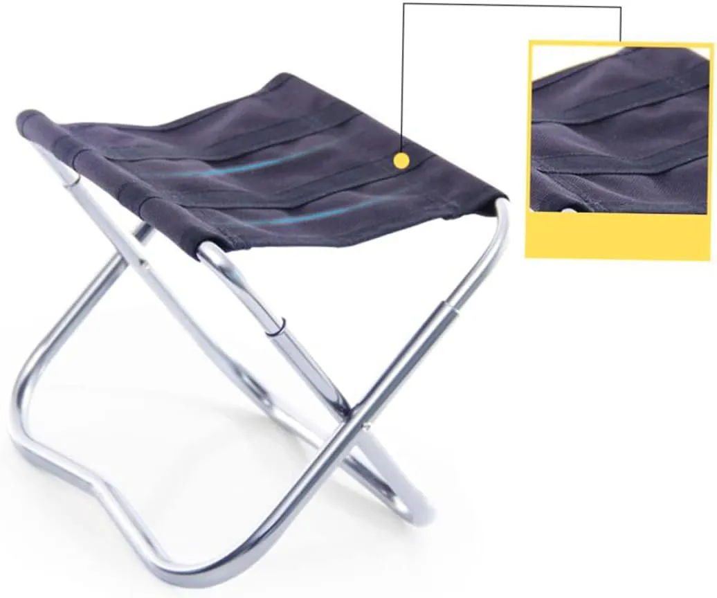 BESPORTBLE Folding Stool for Outdoor Aluminum Alloy Portable Easy to Carry BBQ Seat Compact Camping Chair Rest Bench