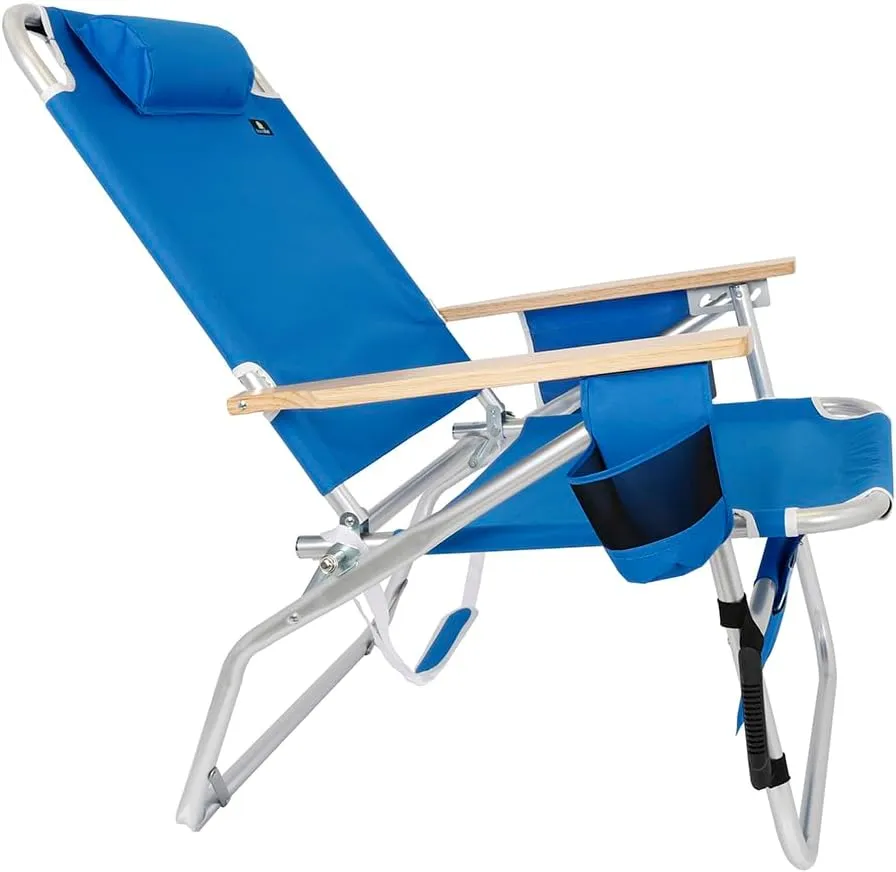Big Jumbo 500 lbs XL Wide Heavy Duty Beach Chair for Big & Tall Adults, Aluminum Tubing - 4 Reclining Positions