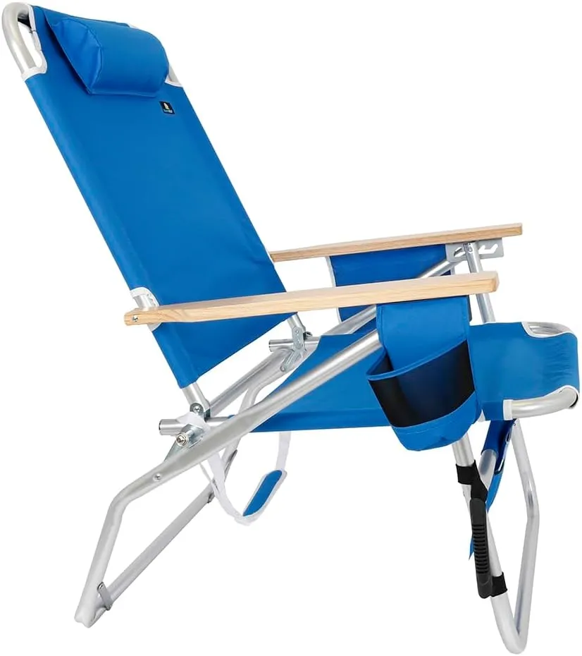 Big Jumbo 500 lbs XL Wide Heavy Duty Beach Chair for Big & Tall Adults, Aluminum Tubing - 4 Reclining Positions
