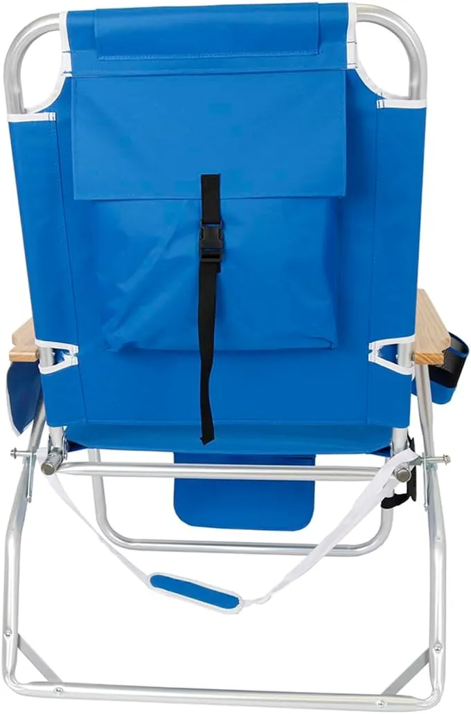 Big Jumbo 500 lbs XL Wide Heavy Duty Beach Chair for Big & Tall Adults, Aluminum Tubing - 4 Reclining Positions