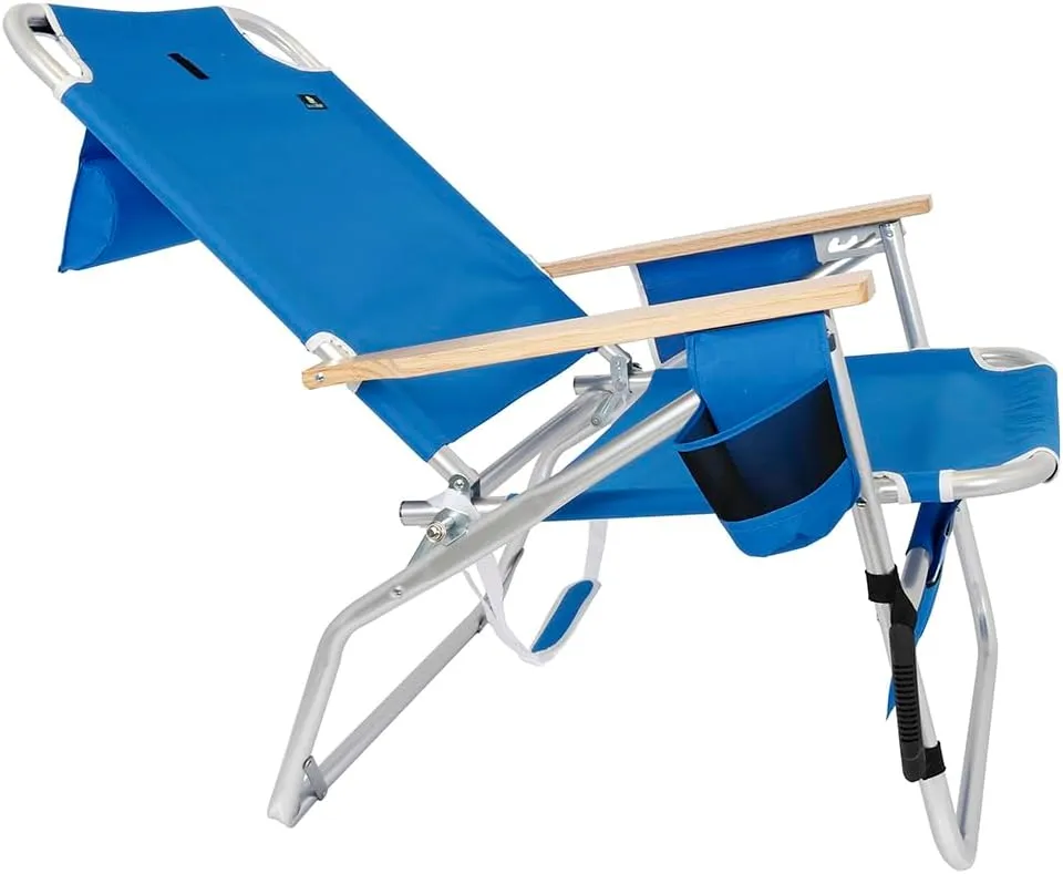 Big Jumbo 500 lbs XL Wide Heavy Duty Beach Chair for Big & Tall Adults, Aluminum Tubing - 4 Reclining Positions