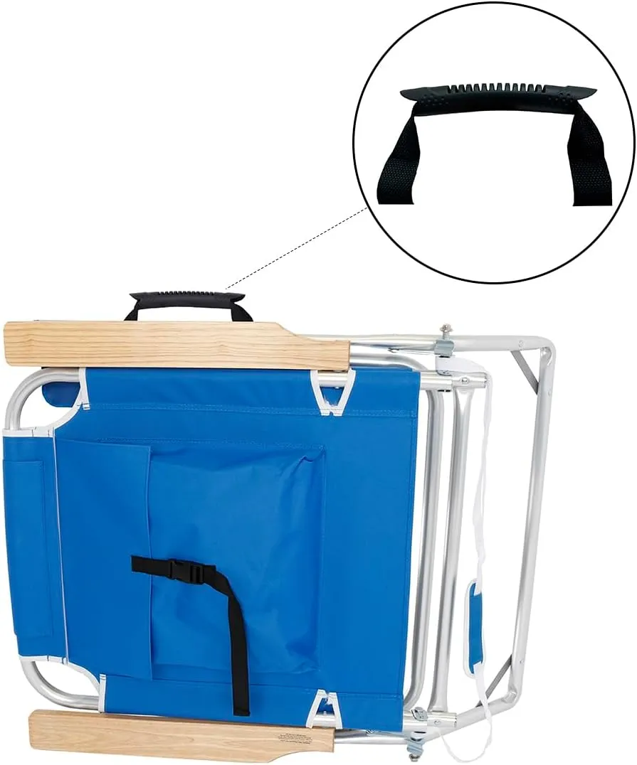 Big Jumbo 500 lbs XL Wide Heavy Duty Beach Chair for Big & Tall Adults, Aluminum Tubing - 4 Reclining Positions