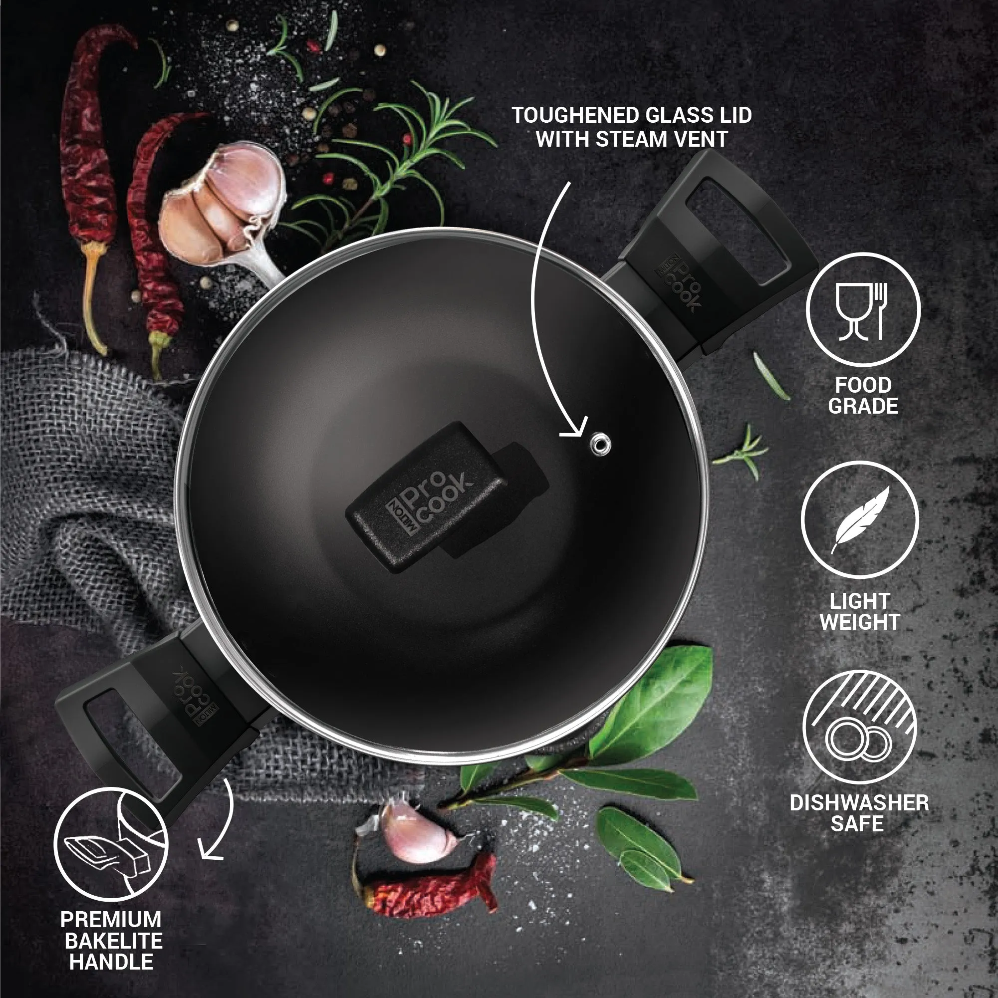 Biryani Pot Blackpearl Induction (Milton Procook)