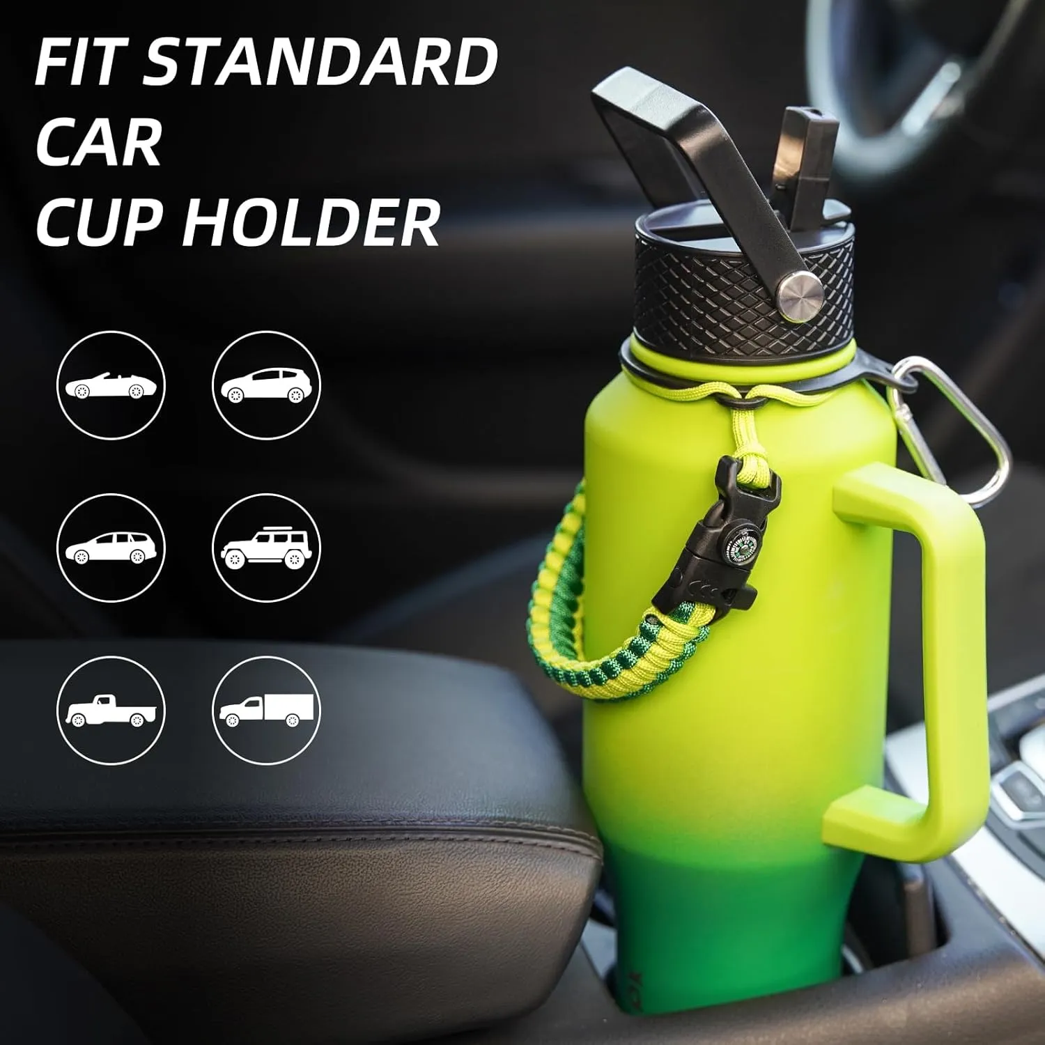 BJPKPK Insulated Water Bottles with Straw Lid, 35oz Metal Water Bottle with 2 lids & Paracord Strap, Double Wall Stainless Steel Tumbler with Handle, Reusable Cups, Mugs, Thermos, Marshmallow
