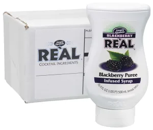 BLACKBERRY REÀL, Blackberry Puree Infused Syrup, 16.9 FL OZ Squeezable Bottle (Pack of 1)
