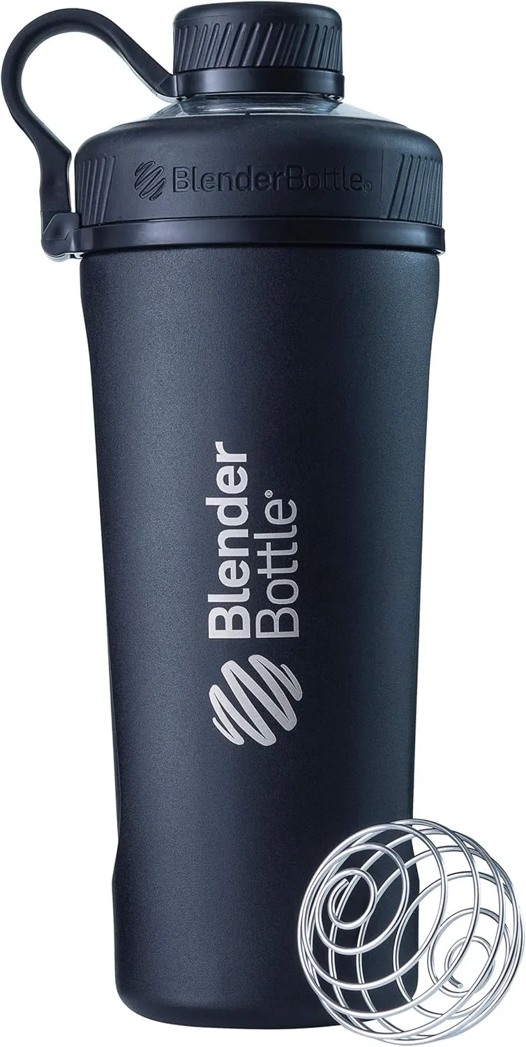 BlenderBottle Radian Insulated Stainless Steel Shaker Bottle, 26- Ounce, Matte Black