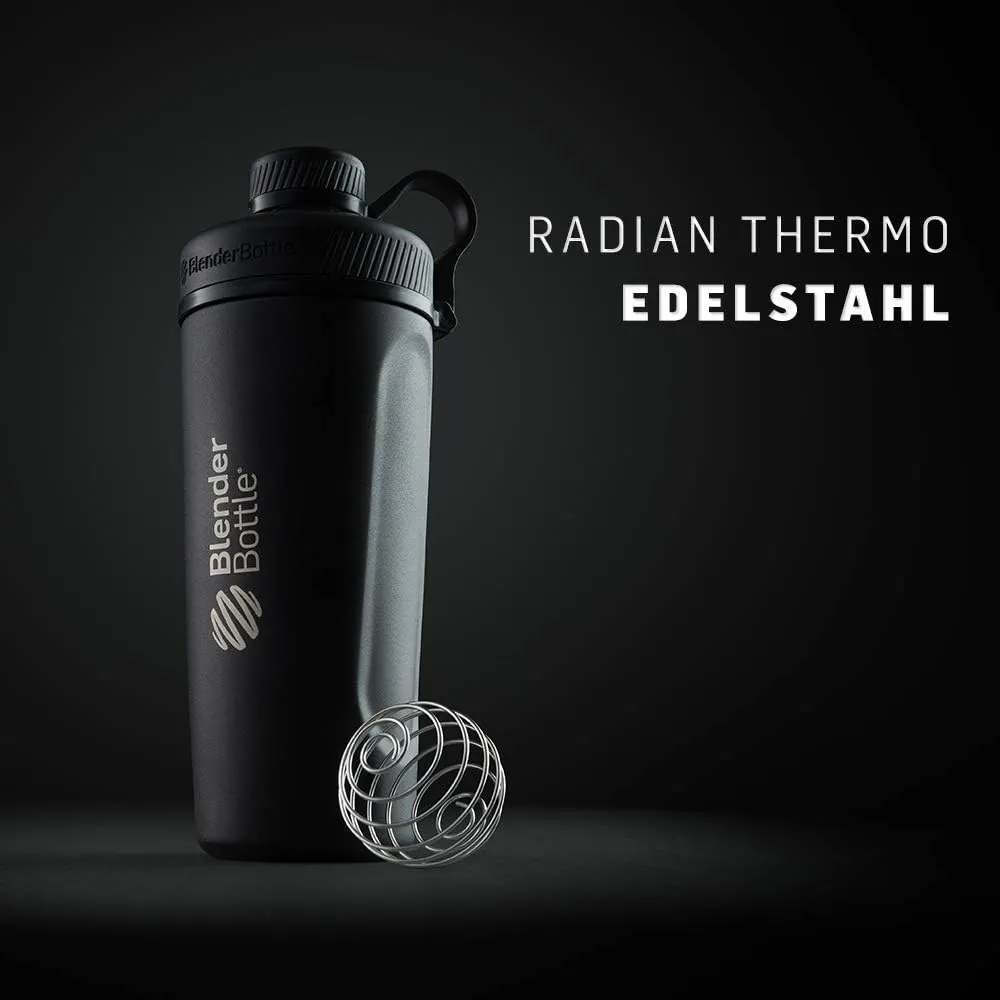BlenderBottle Radian Insulated Stainless Steel Shaker Bottle, 26- Ounce, Matte Black