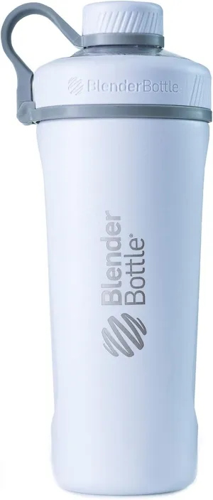 BlenderBottle Radian Insulated Stainless Steel Shaker Bottle, 26- Ounce, Matte White (Pack of 1)