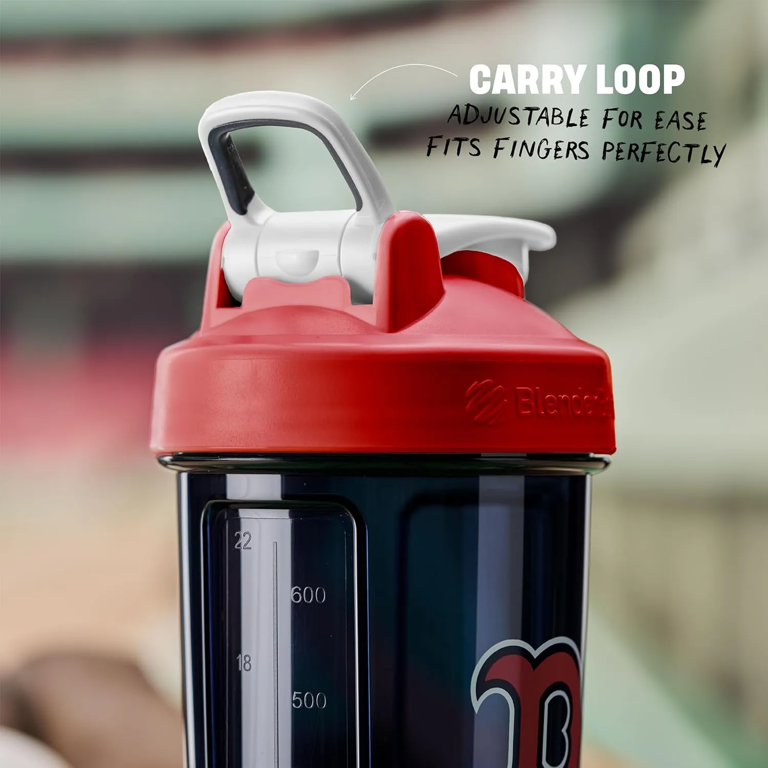 BlenderBottle Shaker Bottle Pro Series Perfect for Protein Shakes and Pre Workout, 28-Ounce, Red/Blue (Boston Red Sox)