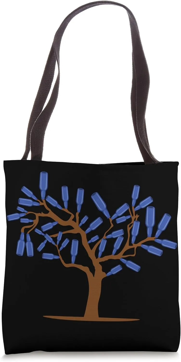 Blue Bottle Tree Gullah Tee Catch Evil Spirits Tote Bag