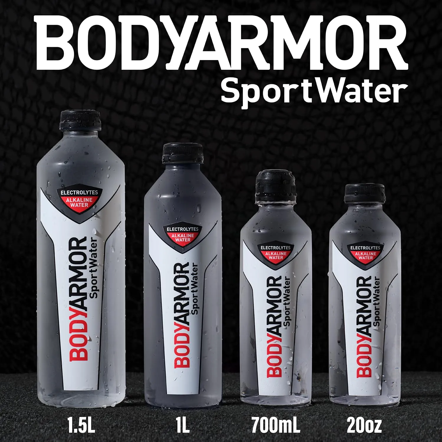 BODYARMOR SportWater Alkaline Water, Superior Hydration, High Alkaline Water pH 9 , Electrolytes, Perfect for your Active Lifestyle, 1 Liter (Pack of 12)