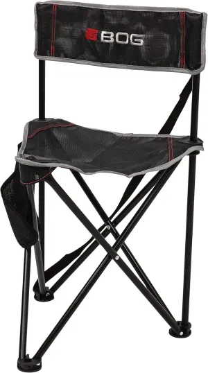 BOG Triple Play Ground Blind Chair with Rugged Construction, Aluminum Frame, Extended Seat Area, Quiet Setup, Breathable Textilene Fabric, Collapsible, and Carry Bag for Hunting, Shooting, and Outdoor