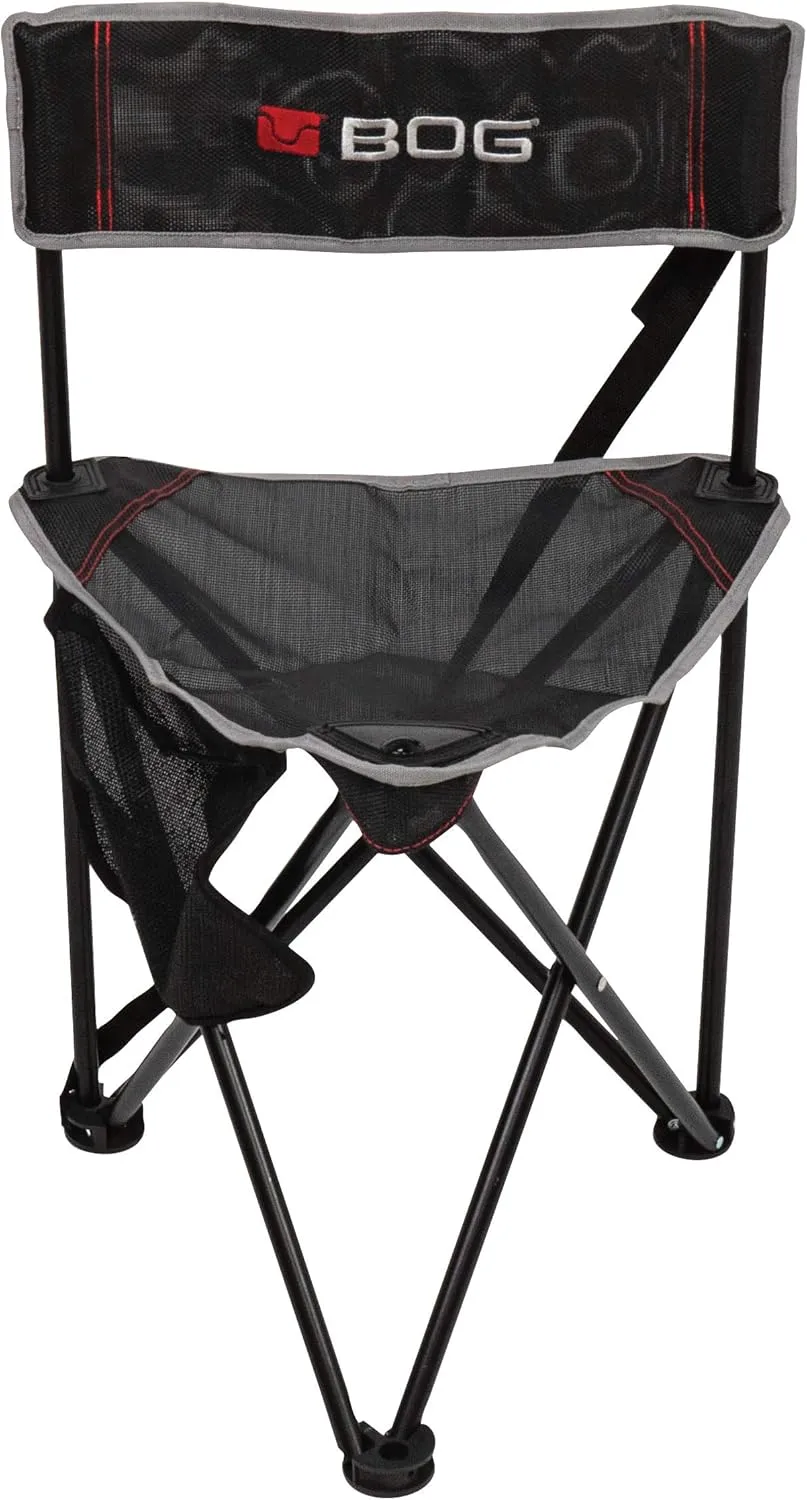 BOG Triple Play Ground Blind Chair with Rugged Construction, Aluminum Frame, Extended Seat Area, Quiet Setup, Breathable Textilene Fabric, Collapsible, and Carry Bag for Hunting, Shooting, and Outdoor