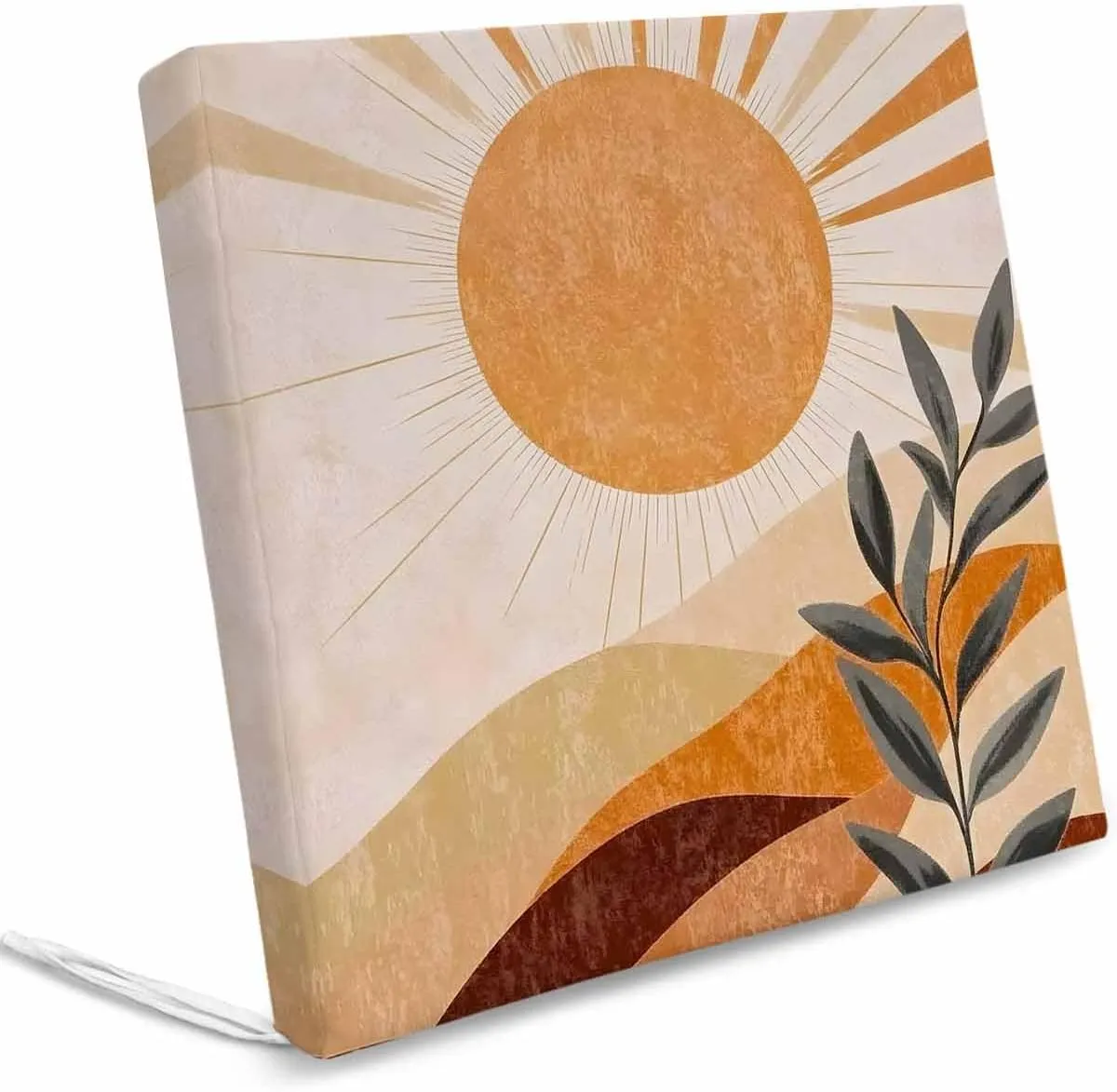 Brown Outdoor Cushion Chair Cover Set of 2 - Waterproof Couch Seat Covers, Modern Abstract Art Summer Botanical Aesthetics Patio Furniture Protector Cushions Slipcovers for Sofa/RV, 24"x24"x4"