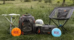 Bushnell Disc Golf Spectator Chair with Carrying Strap and Bag, Black