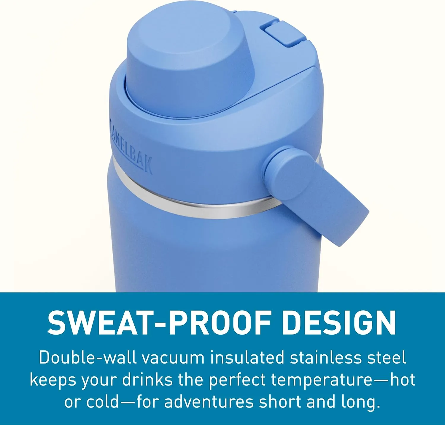CamelBak Thrive Chug Water Bottle 20oz - Insulated Stainless Steel, Sky Blue