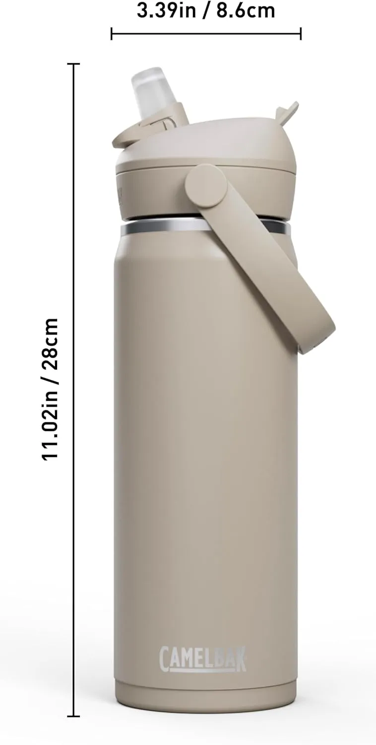 CamelBak Thrive Flip Straw Insulated Stainless Steel Water Bottle Stone, 20oz