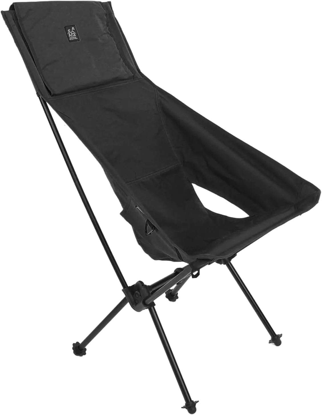 Camping Backpacking Chair Portable Folding Chairs Outdoor Aluminum Alloy Camping Chair for Hiking Travel Beach Picnic (Black)